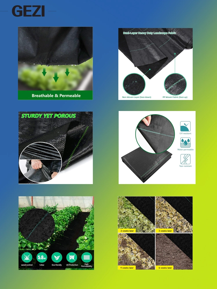 Tunnel Greenhouse Garden Weed Control Ground Cover Agriculture Heavy Duty Membrane Landscape Mulching Film Non Woven Fabric